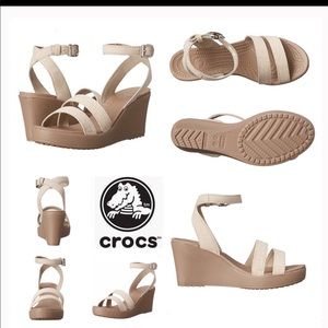 crocs women's leigh wedge sandal